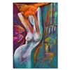 Image 1 : Nadia Volna, "Thankful" Original Acrylic Painting on Canvas, Hand Signed with Letter of Authenticity