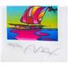 Image 3 : Peter Max- Original Lithograph "COSMIC SAILBOAT"