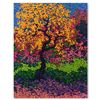 Image 1 : James Hoyle, "Golden Trees" Hand Painted Limited Edition Embossed Serigraph, Numbered 53/293 and Han