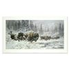 Image 1 : Larry Fanning, "Front Range Storm - Colorado Buffalo" Hand Signed and Numbered Limited Edition Litho