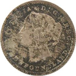 Newfoundland 5 Cents 1872H ICCS MS-67