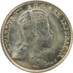 Canada 5 Cents 1908 Large 8 ICCS MS-64