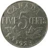 Image 2 : Canada Five Cents 1925 ICCS F-12