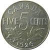Image 2 : Canada Five Cents 1926 Far 6, VF-EF