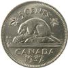 Image 2 : Canada Five Cents 1937 ICCS MS-65