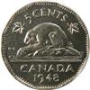 Image 2 : Canada Five Cents 1948 ICCS MS-65