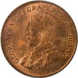 Canada One Cent 1920 ICCS MS-64 Red
