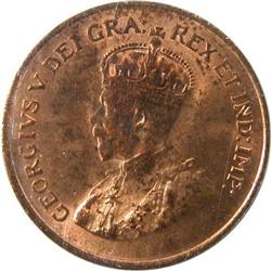 Canada One Cent 1920 ICCS MS-64 Red