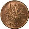 Image 2 : Canada One Cent 1942 ICCS MS-64 Red