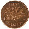 Image 2 : Canada One Cent 1956 PCGS PL-67 Red