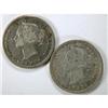 Image 1 : 1858 and 1881H Obverse 2, both VF