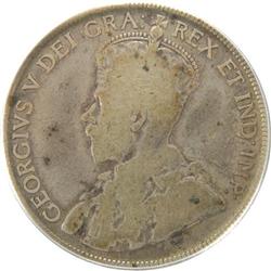 Canada Fifty Cents 1921 PCGS VG-8