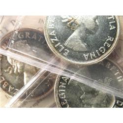 1953-1961. Six pieces, all ICCS MS-63