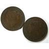 Image 1 : 1858 and 1859 Wide 9 Over 8, both VF