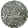 Image 2 : Canada Silver Dollar 1948 VF Cleaned