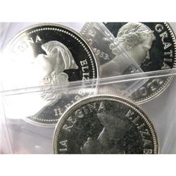 1958-2004, ten Silver Dollars, Unc