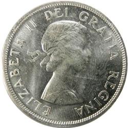 Canada Silver Dollar 1958 ICCS MS-65