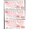 Image 1 : 1988 $50 BC-59d three sequential, Unc
