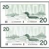 Image 1 : 1991 $20 BC-58aA EIX, BC-58bA-I AIX Unc