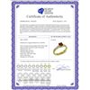 Image 2 : Genuine 0.65 ctw Garnet & Diamond Ring 14KT Yellow Gold - REF-69R6P