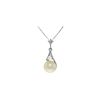 Image 1 : Genuine 2.03 ctw Pearl & Diamond Necklace 14KT White Gold - REF-22K2V