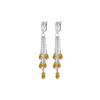 Image 1 : Genuine 7.3 ctw Citrine Earrings 14KT White Gold - REF-62H3X
