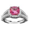 Image 1 : 4.10 CTW Pink Topaz & Diamond Ring 10K White Gold - REF-43M5K
