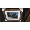 Image 1 : FRAMED BLACK WOLF PRINT 29"W X 23"H