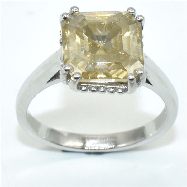 $1200 Silver Moissanite(3.7ct) Ring