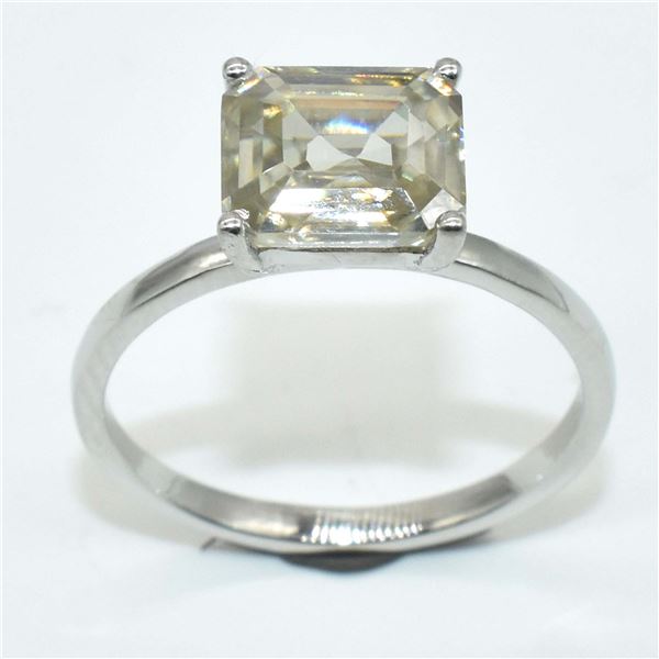 $450 Silver Moissanite(2.1ct) Ring