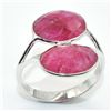 Image 1 : $200 Silver Dyed Ruby(11.7ct) Ring