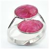 Image 1 : $200 Silver Dyed Ruby(11.7ct) Ring