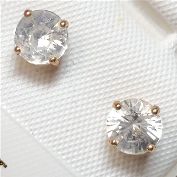 $200 10K  Natural Zircon(1.4ct) Earrings