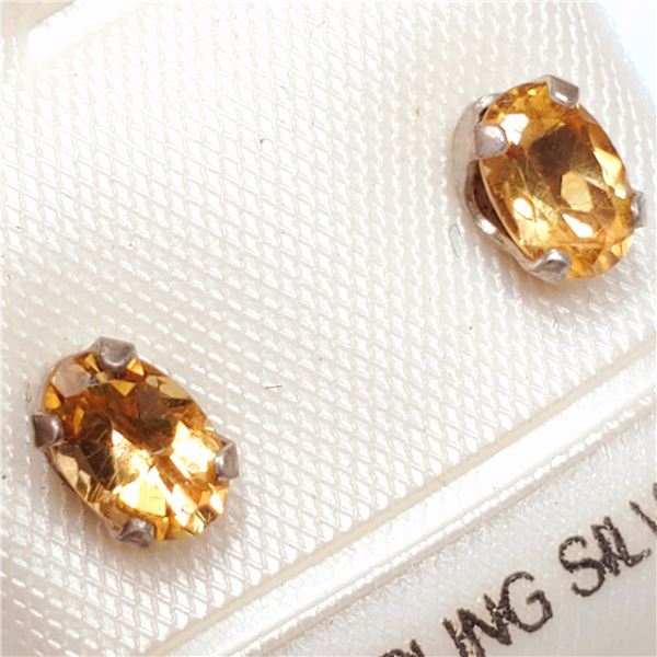 Silver Citrine Earrings