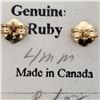 Image 4 : $240 14K  Ruby Earrings