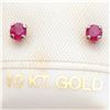 Image 2 : $160 10K  Ruby Earrings