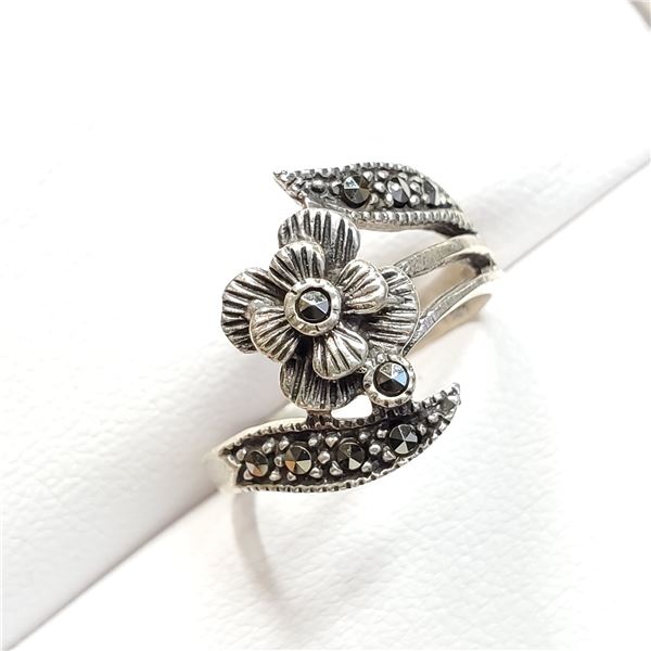 $160 Silver Marcasite Ring