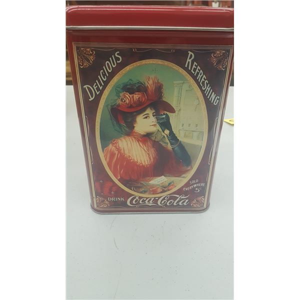 COCA COLA TIN 6" X 5" X 8.75"