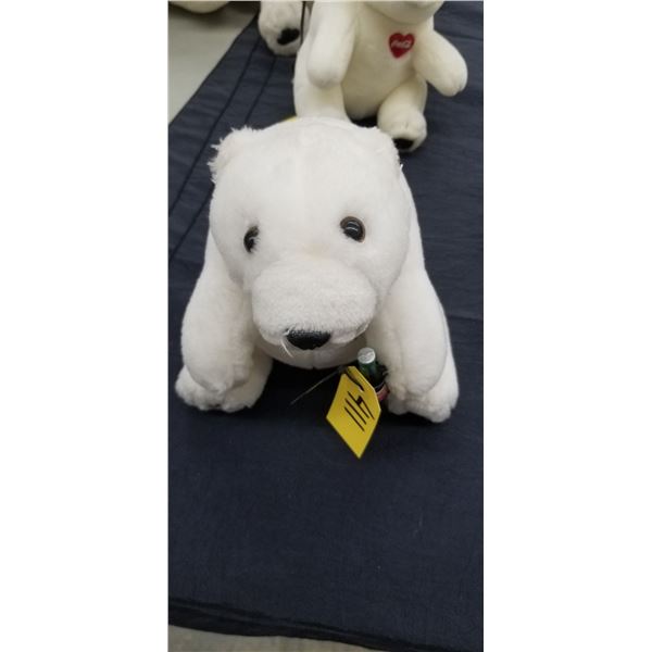 POLAR BEAR PLUSH WITH COCA COLA BOTTLE