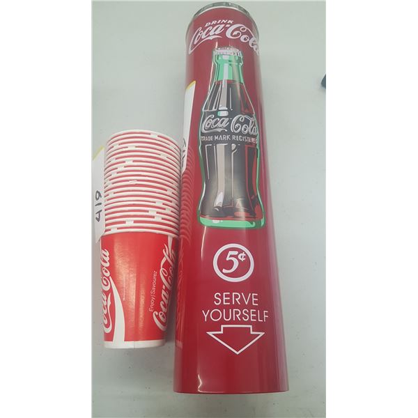 121 DISPOSABLE COCA COLA CUPS AND COCA COLA CUP DISPENSER