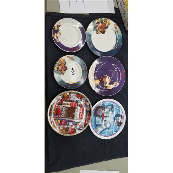 6 VARIOUS COCA COLA PLATES