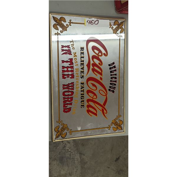 MIRROR BACK COCA COLA WALL DÉCOR 18  X 12 