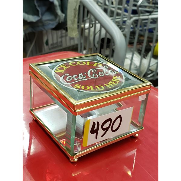 GLASS COCA COLA CASE 3  X 2  X 7 