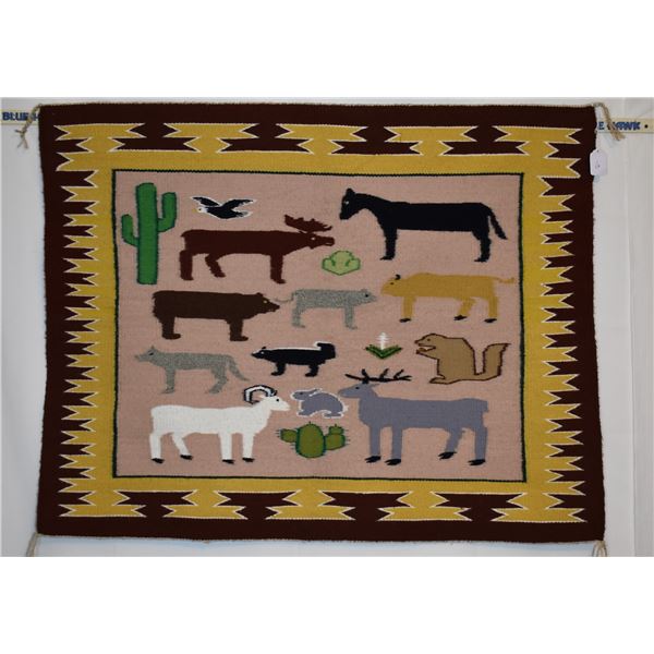NATIVE AMERICAN NAVAJO PICTORIAL TEXTILE