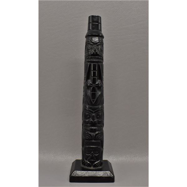 CANADIAN FAUX ARGILLITE TOTEM POLE BY BOMA