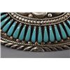 Image 4 : NATIVE AMERICAN NAVAJO SILVER AND TURQUOISE BELT BUCKLE SIGNED LP