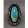 Image 1 : NATIVE AMERICAN NAVAJO SILVER AND TURQUOISE RING SIGNED FB