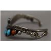 Image 2 : NATIVE AMERICAN NAVAJO SILVER WITH TURQUOIS AND CORAL BRACELET