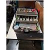 Image 4 : FISHING TACKLE BOX WITH RODS AND REELS AND DRY BAG