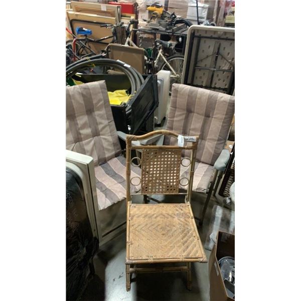 3 FOLDING PATIO CHAIRS